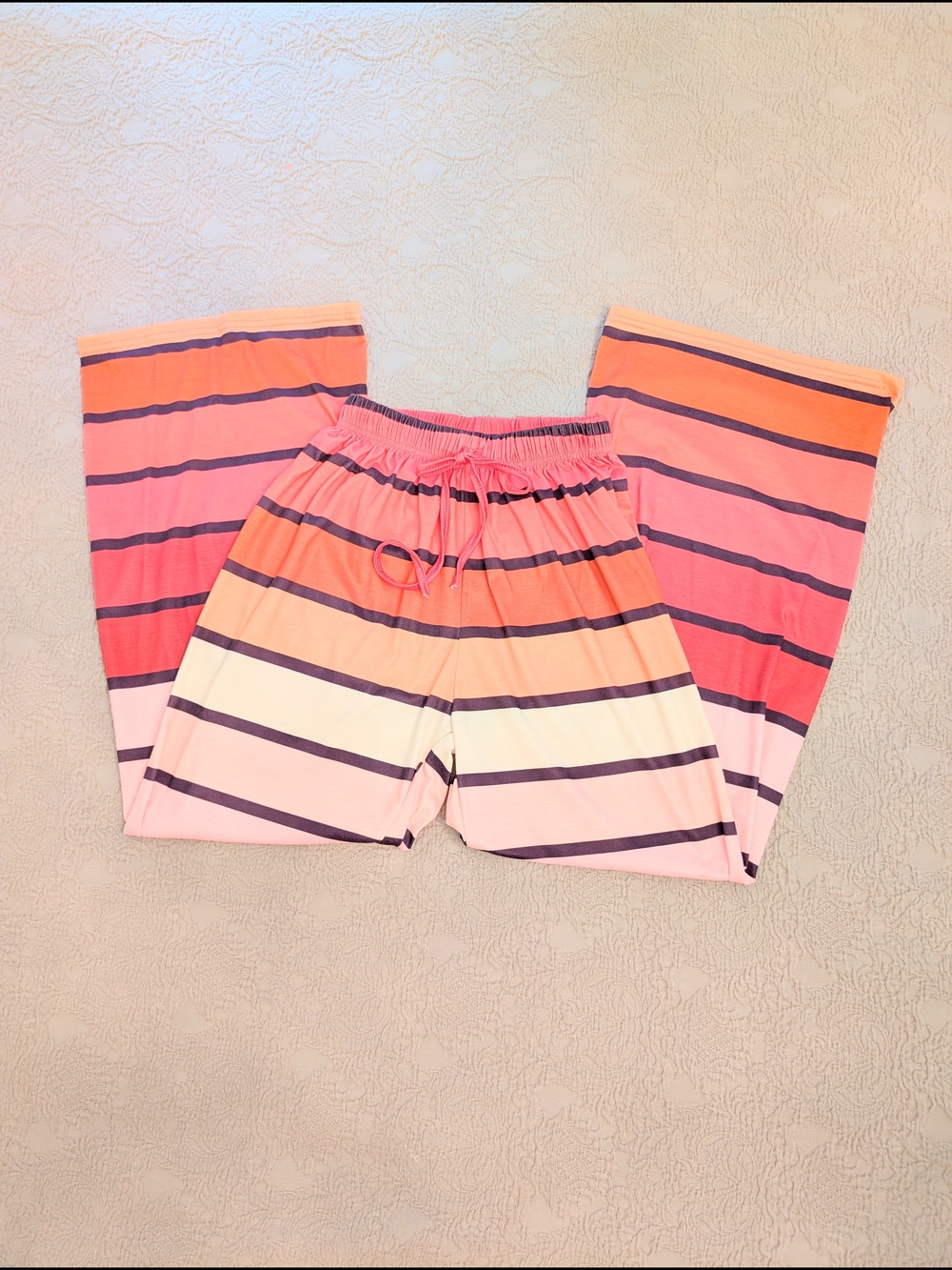 Striped Pink & Peach &Yellow Lounge/ PJ Pants